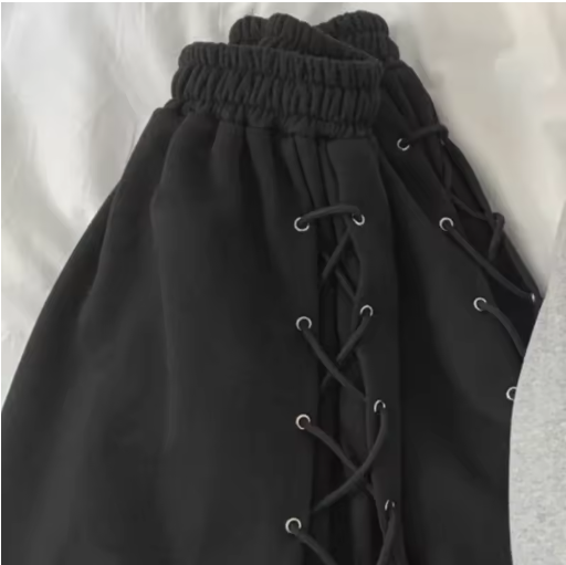 Baggy Pants Lace Up Drawstring
