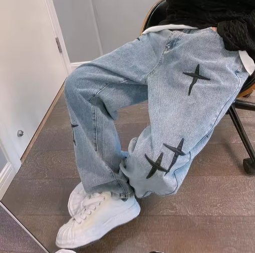Streetwear Baggy Wide Leg Jeans Korean Fashion