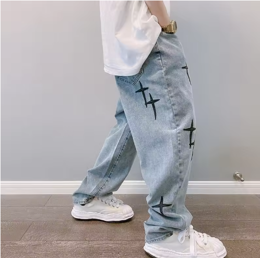 Streetwear Baggy Wide Leg Jeans Korean Fashion