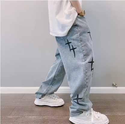 Streetwear Baggy Wide Leg Jeans Korean Fashion