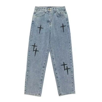 Streetwear Baggy Wide Leg Jeans Korean Fashion