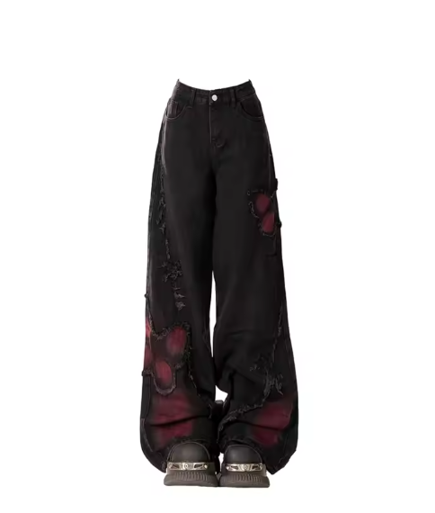 Baggy Butterfly Jeans Vintage 90s