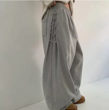 Baggy Pants Lace Up Drawstring