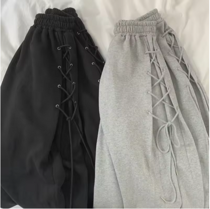 Baggy Pants Lace Up Drawstring